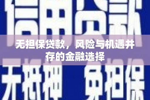 汕尾无担保贷款，风险与机遇并存的金融选择
