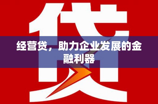 汕尾经营贷，助力企业发展的金融利器