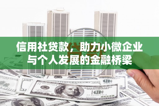 汕尾信用社贷款，助力小微企业与个人发展的金融桥梁