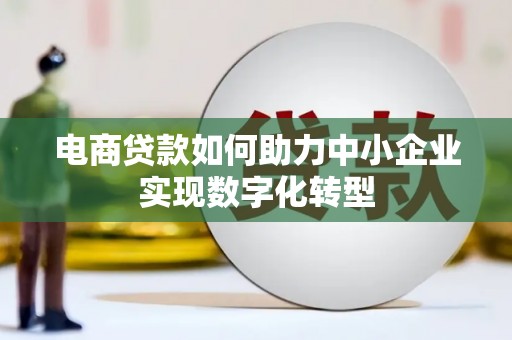 汕尾电商贷款如何助力中小企业实现数字化转型