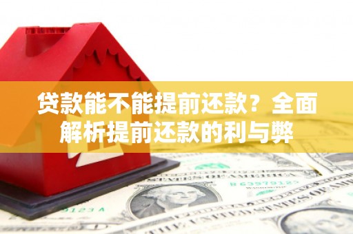 汕尾贷款能不能提前还款？全面解析提前还款的利与弊