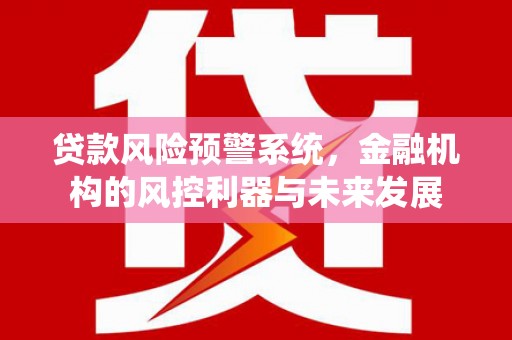 汕尾贷款风险预警系统，金融机构的风控利器与未来发展