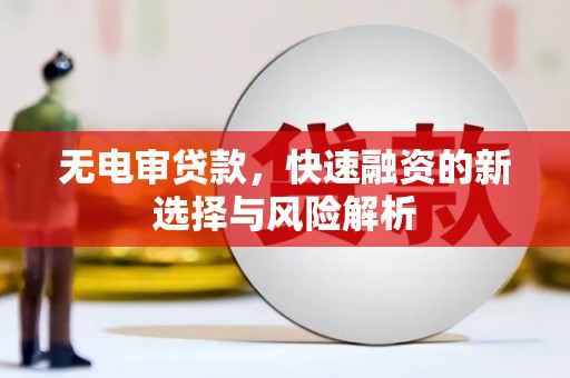 汕尾无电审贷款，快速融资的新选择与风险解析