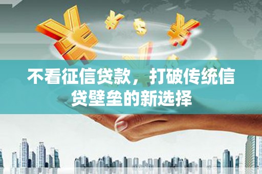 汕尾不看征信贷款，打破传统信贷壁垒的新选择