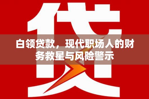 汕尾白领贷款，现代职场人的财务救星与风险警示