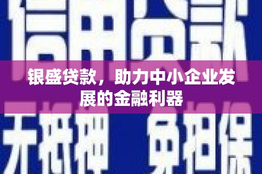 汕尾银盛贷款，助力中小企业发展的金融利器