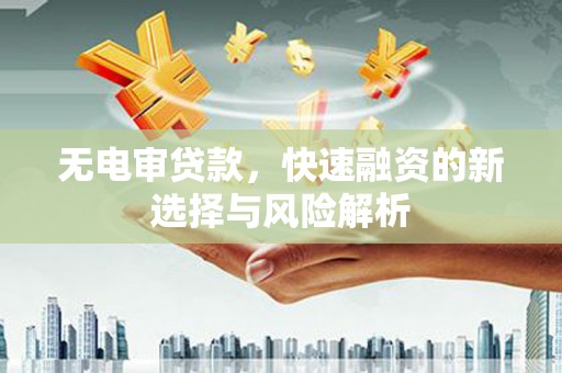 汕尾无电审贷款，快速融资的新选择与风险解析