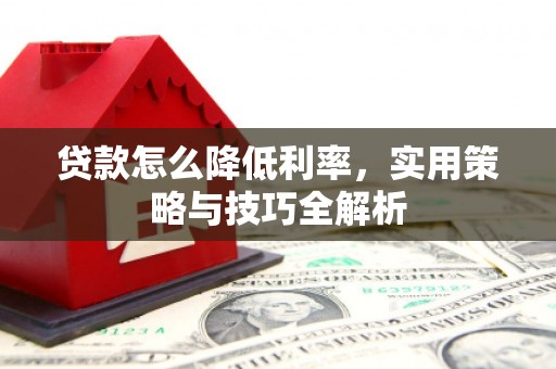 汕尾贷款怎么降低利率，实用策略与技巧全解析