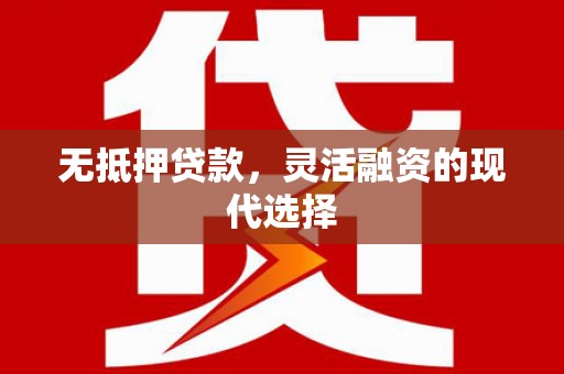 汕尾无抵押贷款，灵活融资的现代选择
