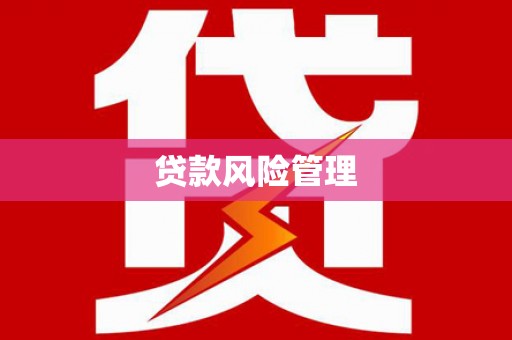 汕尾贷款风险管理