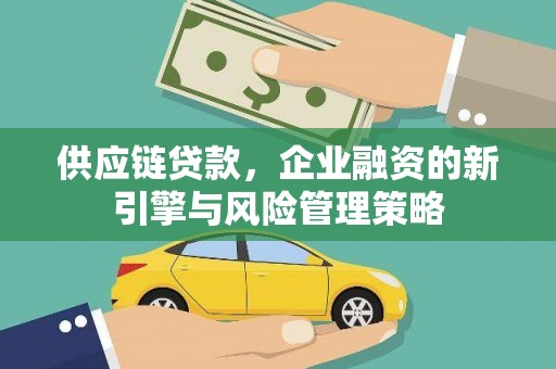 汕尾供应链贷款，企业融资的新引擎与风险管理策略