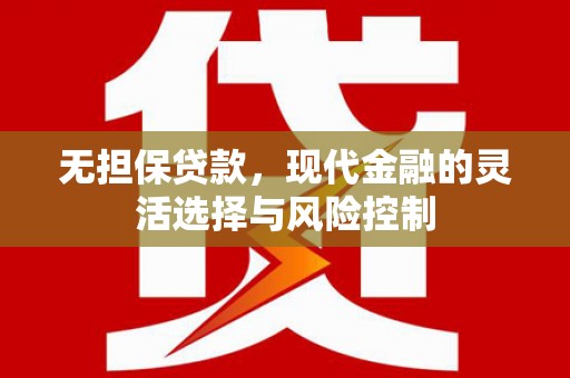 汕尾无担保贷款，现代金融的灵活选择与风险控制
