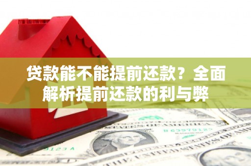 汕尾贷款能不能提前还款？全面解析提前还款的利与弊