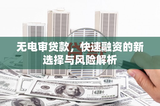 汕尾无电审贷款，快速融资的新选择与风险解析