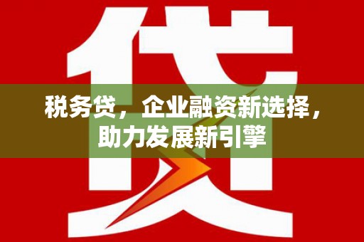 汕尾税务贷，企业融资新选择，助力发展新引擎