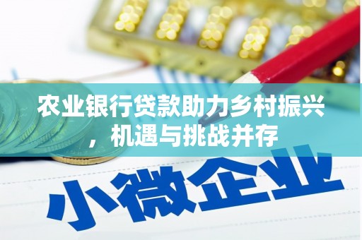汕尾农业银行贷款助力乡村振兴，机遇与挑战并存