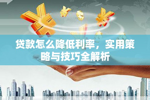 汕尾贷款怎么降低利率，实用策略与技巧全解析
