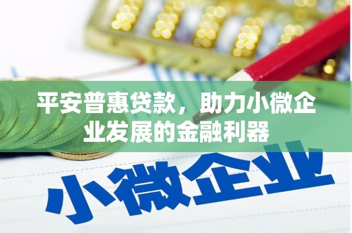 汕尾平安普惠贷款，助力小微企业发展的金融利器